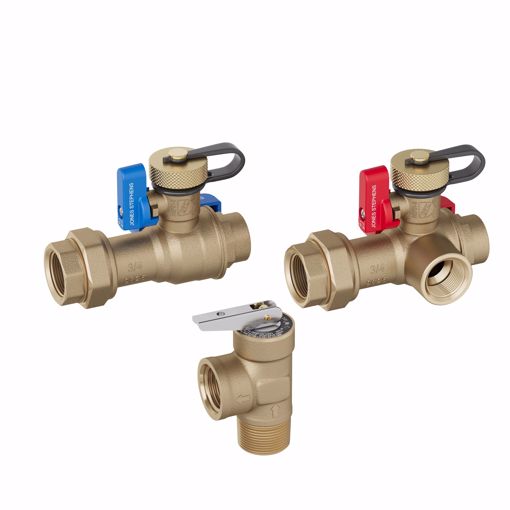 Picture of 3/4” SWT Tankless Water Heater Valve Service Kit with Pressure Relief Valve