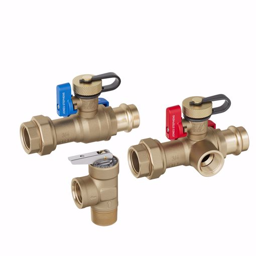 Picture of 3/4" Press Tankless Water Heater Valve Service Kit with Pressure Relief Valve