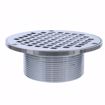 Picture of 3-1/2" IPS Metal Spud with 6" Chrome Plated Round Strainer