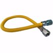 Picture of 1/2" OD (3/8" ID) X 18" Long, 1/2" Female Pipe Thread X 1/2" Female Pipe Thread, Yellow Coated Corrugated Stainless Steel Gas Connector