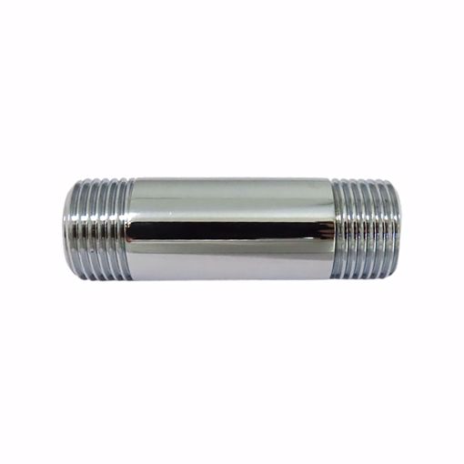 Picture of 3/8" x 2-1/2" Chrome Plated Brass Pipe Nipple