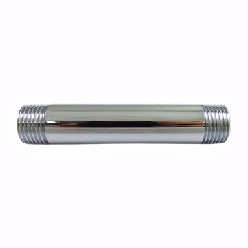 Picture of 1/2" x 4-1/2" Chrome Plated Brass Pipe Nipple