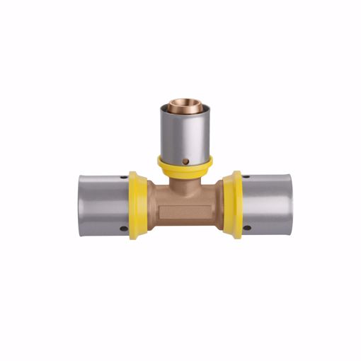 Picture of 32 mm (1" eq.) x 32 mm (1" eq.) x 26 mm (3/4" eq.) PEXALGAS® Reducing Tee