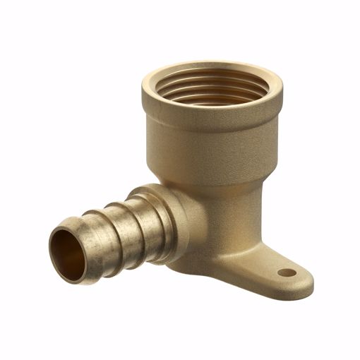 Picture of 1/2" F1807 x FIP Brass PEX 90° Drop Ear Elbow, 2 Ears, Bag of 25