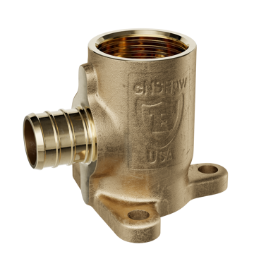 Picture of 3/4" F1807 x FIP Brass PEX 90° Drop Ear Elbow, Bag of 5