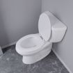 Picture of White Deluxe Molded Wood Toilet Seat, Closed Front with Cover, Slow-Close and QuicKlean® Hinges, Elongated
