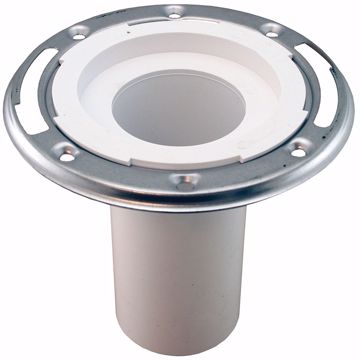 Picture of 3" PVC Closet Flange with Stainless Steel Ring less Knockout
