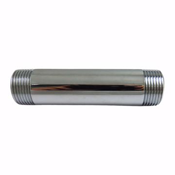 Picture of 3/4" x 4" Chrome Plated Brass Pipe Nipple