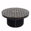 Picture of 3-1/2" PVC Spud with 6" Nickel Bronze Cleanout Cover and Countersunk Test Plug