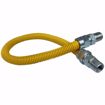 Picture of 5/8" OD (1/2" ID) X 18" Long, 3/4" Male Pipe Thread X 1/2" Male Pipe Thread, Yellow Coated Corrugated Stainless Steel Gas Connector