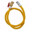 Picture of 5/8" OD (1/2” ID) Gas Connector Assembly, Yellow Coated, 3/4" MIP x 3/4" FIP Ball Valve x 12”