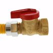 Picture of 5/8" OD (1/2” ID) Gas Connector Assembly, Yellow Coated, 3/4" MIP x 3/4" FIP Ball Valve x 12”