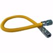 Picture of 1/2" OD (3/8" ID) X 18" Long, 3/8" Female Pipe Thread X 1/2" Male Pipe Thread, Yellow Coated Corrugated Stainless Steel Gas Connector