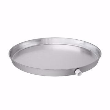 Picture of 24" Aluminum Round Water Heater Pan with 1" PVC Fitting
