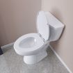 Picture of White Standard Plastic Toilet Seat, Closed Front with Cover, Round, Bulk Pack of 10