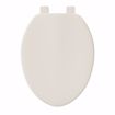 Picture of White Standard Plastic Toilet Seat, Closed Front with Cover, Elongated