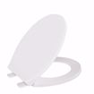 Picture of White Standard Plastic Toilet Seat, Closed Front with Cover, Elongated, Bulk Pack of 10