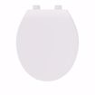Picture of White Standard Plastic Toilet Seat, Closed Front with Cover, Elongated, Bulk Pack of 10