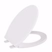 Picture of White Deluxe Plastic Toilet Seat, Closed Front with Cover, Round