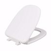 Picture of White Deluxe Plastic Toilet Seat, Closed Front with Cover, Elongated