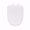 Picture of White Deluxe Plastic Toilet Seat, Closed Front with Cover, Elongated