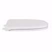 Picture of White Deluxe Plastic Toilet Seat, Closed Front with Cover, Elongated