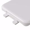 Picture of White Deluxe Plastic Toilet Seat, Closed Front with Cover, Elongated