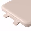 Picture of White Square Front Plastic Toilet Seat, Closed Front with Cover to fit Eljer® Emblem, Slow-Close, Elongated