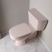 Picture of White Square Front Plastic Toilet Seat, Closed Front with Cover to fit Eljer® Emblem, Slow-Close, Elongated