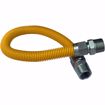 Picture of 1" OD (3/4" ID) X 18" Long, 3/4" Male Pipe Thread X 3/4" Male Pipe Thread, Yellow Coated Corrugated Stainless Steel Gas Connector