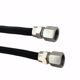 Picture of 1/2" OD (3/8" ID) X 12" Long, 1/2" Female Pipe Thread X 1/2" Female Pipe Thread, Black Coated Corrugated Stainless Steel Gas Connector