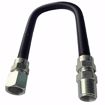 Picture of 1/2" OD (3/8" ID) X 12" Long, 1/2" Female Pipe Thread X 1/2" Male Pipe Thread, Black Coated Corrugated Stainless Steel Gas Connector