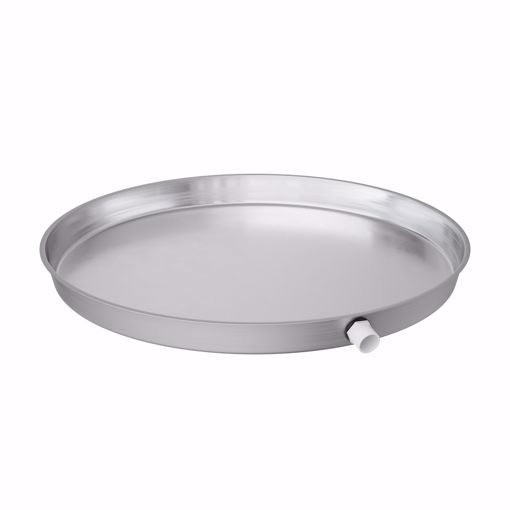 Picture of 24" Aluminum Round Water Heater Pan with 1" PVC Fitting