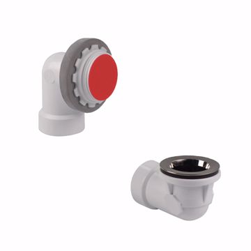 Picture of PVC Schedule 40 Rough-In Half Bath Waste Kit with Quick Test, Brushed Nickel