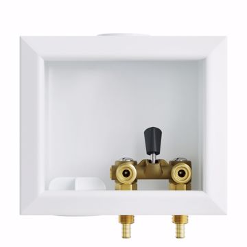 Picture of Washing Machine Box, Quarter Turn Left Outlet with Single Lever Valve, 1/2" PEX F1807 Connection