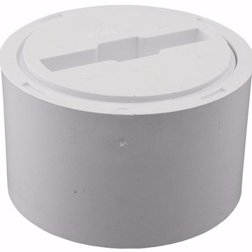 Picture of 2" x 3" PVC Fit-Flush Cleanout with 2" IPS Countersunk Plug with Insert