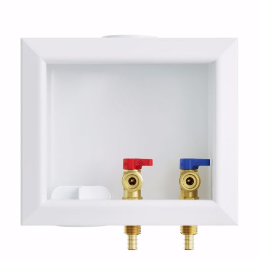 Picture of Washing Machine Box, Quarter Turn Left Outlet, 1/2" PEX F1807 Connection