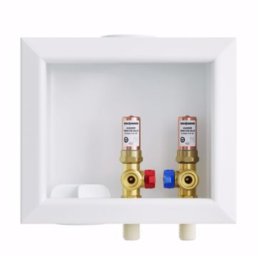 Picture of Washing Machine Box, Quarter Turn Left Outlet with Water Hammer Arrestor, 1/2" CPVC Connection