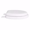 Picture of White Soft Toilet Seat, Closed Front with Cover, QuicKlean® Hinges, Round