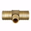 Picture of 1-1/2" x 1-1/2" x 3/4" F1807 Brass PEX Reducing Tee, Bag of 5
