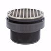 Picture of 4" LevelBest® Complete Heavy Duty Slab Drain System with 3-1/2" Plastic Spud and 5" Nickel Bronze Strainer