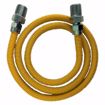 Picture of 3/8" OD (1/4" ID) X 36" Long, 1/2" Male Pipe Thread X 1/2" Male Pipe Thread, Yellow Coated Corrugated Stainless Steel Gas Connector