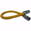 Picture of 5/8" OD (1/2" ID) X 18" Long, 3/4" Female Pipe Thread X 3/4" Female Pipe Thread, Yellow Coated Corrugated Stainless Steel Gas Connector