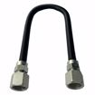 Picture of 3/8" OD (1/4" ID) X 18" Long, 1/2" Female Pipe Thread X 1/2" Female Pipe Thread, Black Coated Corrugated Stainless Steel Gas Connector