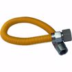 Picture of 1" OD (3/4" ID) X 12" Long, 3/4" Male Pipe Thread X 3/4" Female Pipe Thread, Yellow Coated Corrugated Stainless Steel Gas Connector