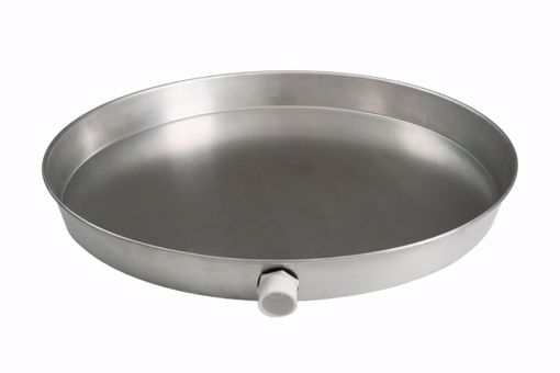 Picture of 24" Aluminum Round Water Heater Pan with 1" PVC Fitting