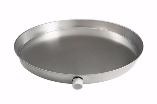 Picture of 26" Aluminum Round Water Heater Pan with 1" PVC Fitting
