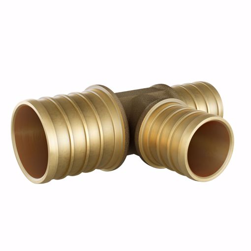 Picture of 1-1/4" x 1" x 1" F1807 Brass PEX Reducing Tee, Bag of 5