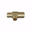 Picture of 1-1/2" x 1-1/4" x 3/4" F1807 Brass PEX Reducing Tee, Bag of 5