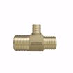 Picture of 1-1/2" x 1-1/4" x 3/4" F1807 Brass PEX Reducing Tee, Bag of 5